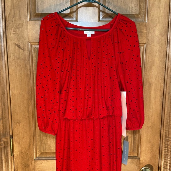 London Times | Dresses | London Times Red Lace Dress Size 6 Nwt | Poshmark